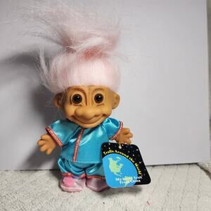 Around the World China Russ Troll Doll, 5in, LIGHT PINK HAIR
